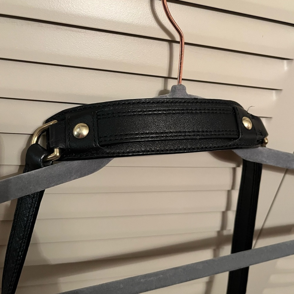 EUC Coach Ashley Python Embossed Detail Black Lea… - image 9